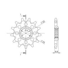 ŘETĚZOVÉ KOLEČKO SUPERSPROX CST-1901:17 17 ZUBŮ, 520