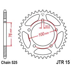 ŘETĚZOVÁ ROZETA JT JTR 15-46 46 ZUBŮ, 525