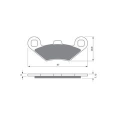BRZDOVÉ DESTIČKY GOLDFREN 280 S33 OFF-ROAD FRONT