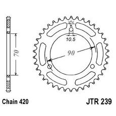 ŘETĚZOVÁ ROZETA JT JTR 239-40 40 ZUBŮ, 420