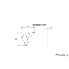 BOČNÍ SPOILERY PUIG DOWNFORCE 20832R ČERVENÁ