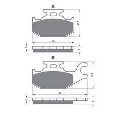 BRZDOVÉ DESTIČKY GOLDFREN 182 S3