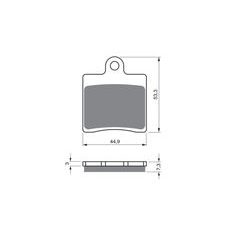 BRZDOVÉ DESTIČKY GOLDFREN 367 S3 (1 SET = 4 PCS)