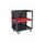 Trolley with 3 shelves LV8 EQC3RS.7605.R L800 black with red shelves