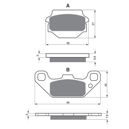 BRZDOVÉ DESTIČKY GOLDFREN 091 AD OFF-ROAD FRONT