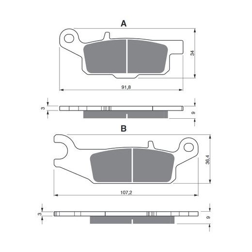 BRZDOVÉ DESTIČKY GOLDFREN 256 S3