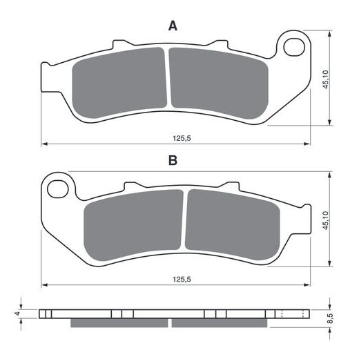 BRZDOVÉ DESTIČKY GOLDFREN 055 AD STREET
