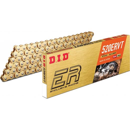 ZÁVODNÍ ŘETĚZ ENDURO D.I.D CHAIN 520ERVT 1920 ČLÁNKŮ ZLATÁ/ZLATÁ