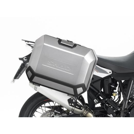 KOMPLETNÍ SADA BOČNÍCH HLINÍKOVÝCH KUFRŮ SHAD TERRA 36L/47L, VČETNĚ MONTÁŽNÍ SADY SHAD KTM ADVENTURE 1090, 1190, SUPER ADVENTURE 1290 (R, S)