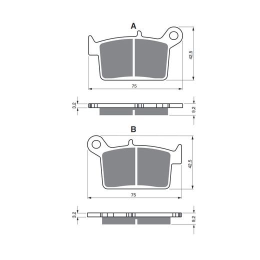 BRZDOVÉ DESTIČKY GOLDFREN 402 S3