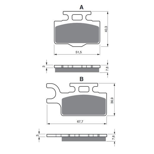 BRZDOVÉ DESTIČKY GOLDFREN 167 K1
