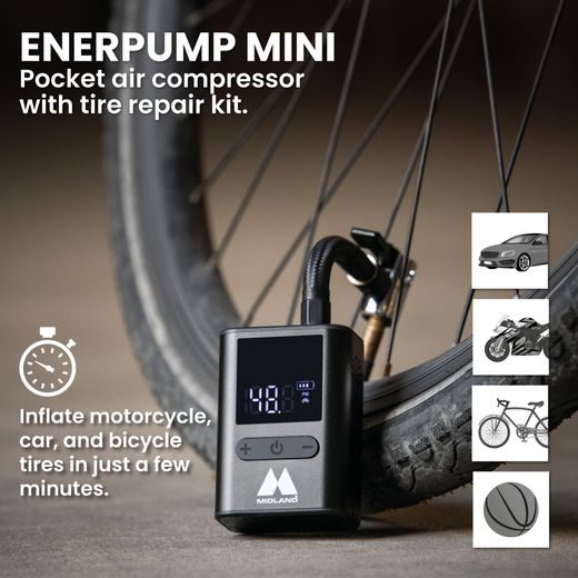 ENERPUMP MINI - POWERBANKA S KOMPRESOREM MIDLAND C1680