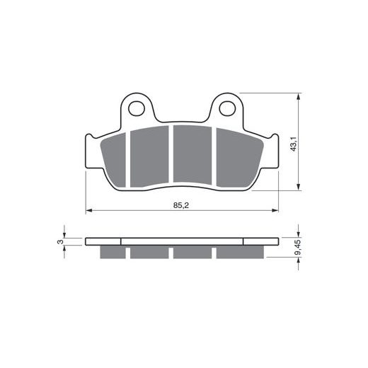 BRZDOVÉ DESTIČKY GOLDFREN 350 AD OFF-ROAD FRONT