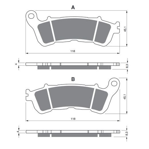 BRZDOVÉ DESTIČKY GOLDFREN 257 S33 STREET FRONT
