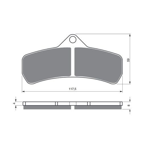 BRZDOVÉ DESTIČKY GOLDFREN 145 GP6