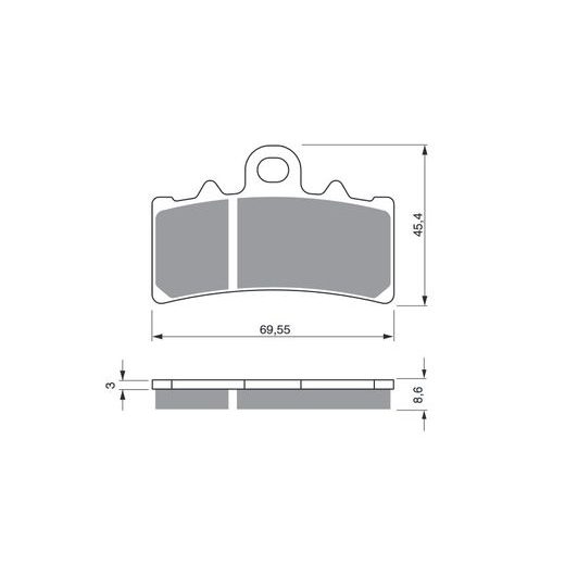 BRZDOVÉ DESTIČKY GOLDFREN 305 S33 STREET FRONT