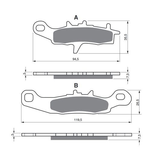 BRZDOVÉ DESTIČKY GOLDFREN 108 S3