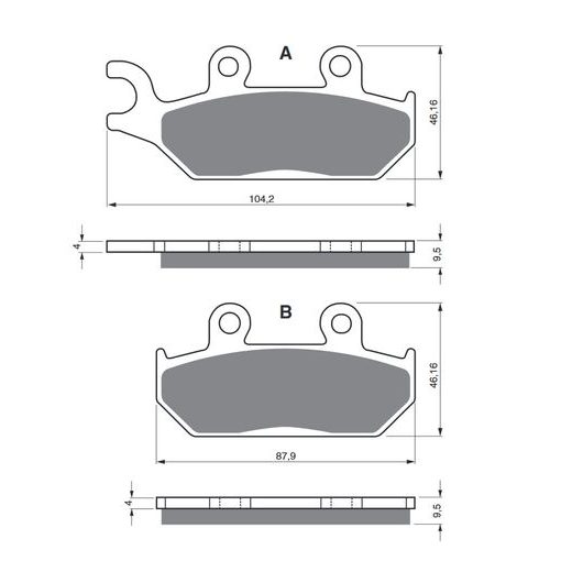 BRZDOVÉ DESTIČKY GOLDFREN 033 S3