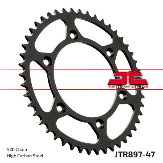 ŘETĚZOVÁ SADA EK - ČERNÝ ŘETĚZ 520 MVXZ, X-KROUŽEK, KOLEČKO JT, ROZETA JT PRO KTM LC4 620 SUPER COMPETITION 1997-1999