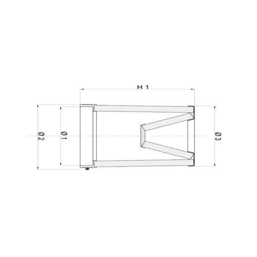 DVOJITÝ KUŽELOVÝ VZDUCHOVÝ FILTR BMC FBTW141-230C UHLÍKOVÝ VRCH