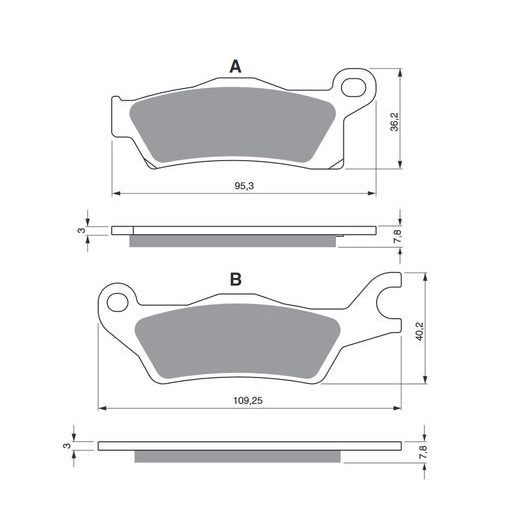 BRZDOVÉ DESTIČKY GOLDFREN 309 S33 OFF-ROAD FRONT