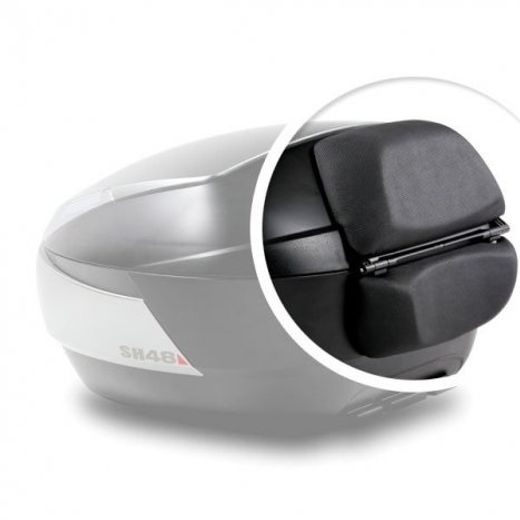 VRCHNÍ KUFR NA MOTORKU SHAD SH48 D0B48306R TMAVĚ ŠEDÝ S OPĚRKOU, KARBONOVÝ KRYT A ZÁMEK PREMIUM SMART