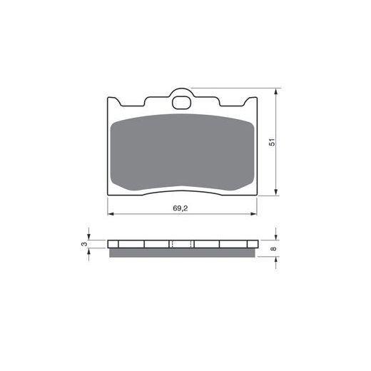 BRZDOVÉ DESTIČKY GOLDFREN 132 GP6