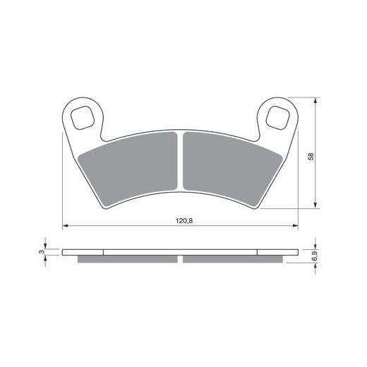 BRZDOVÉ DESTIČKY GOLDFREN 313 S33 OFF-ROAD FRONT
