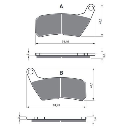 BRZDOVÉ DESTIČKY GOLDFREN 366 GP6