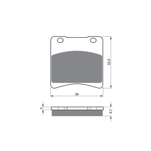 BRZDOVÉ DESTIČKY GOLDFREN 085 S3