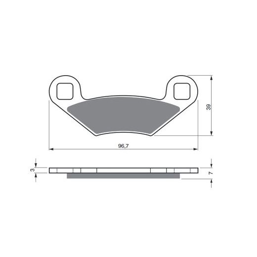 BRZDOVÉ DESTIČKY GOLDFREN 162 S33 OFF-ROAD FRONT