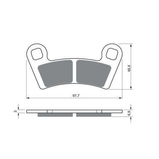 BRZDOVÉ DESTIČKY GOLDFREN 343 S33 OFF-ROAD FRONT