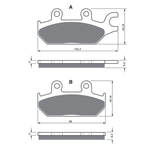 BRZDOVÉ DESTIČKY GOLDFREN 345 AD STREET