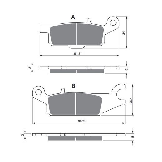 BRZDOVÉ DESTIČKY GOLDFREN 252 S3