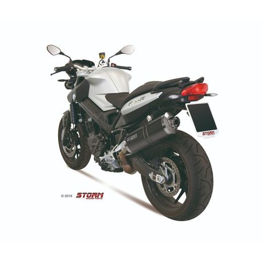 KONCOVKA VÝFUKU STORM OVAL B.008.LX2B ČERNÁ OCEL