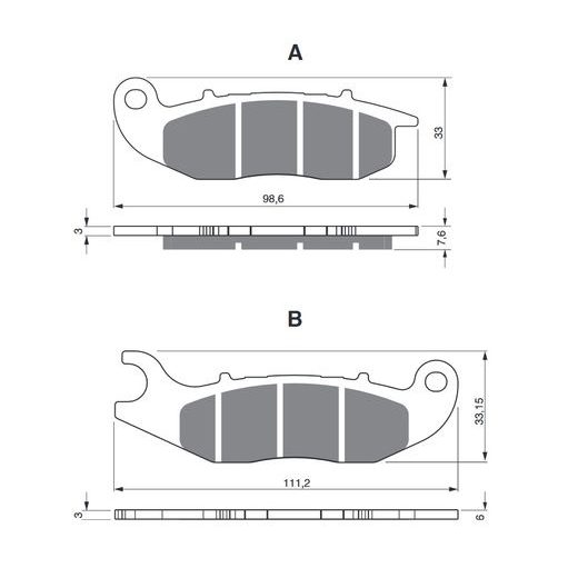 BRZDOVÉ DESTIČKY GOLDFREN 278 S3