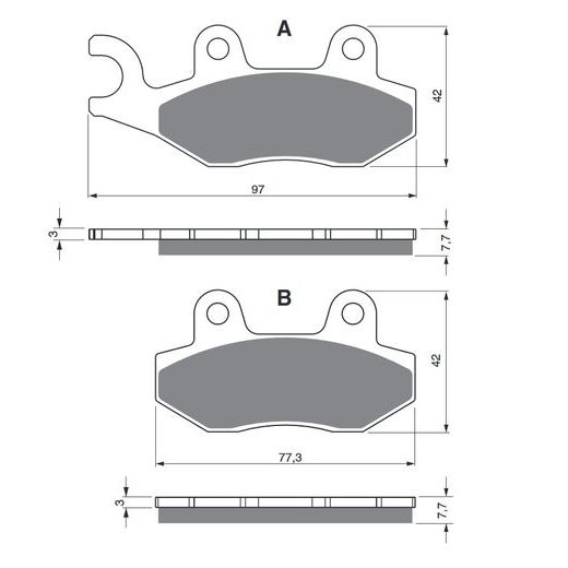 BRZDOVÉ DESTIČKY GOLDFREN 002 S33 OFF-ROAD REAR