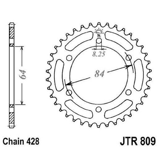 ŘETĚZOVÁ ROZETA JT JTR 809-53 53 ZUBŮ, 428