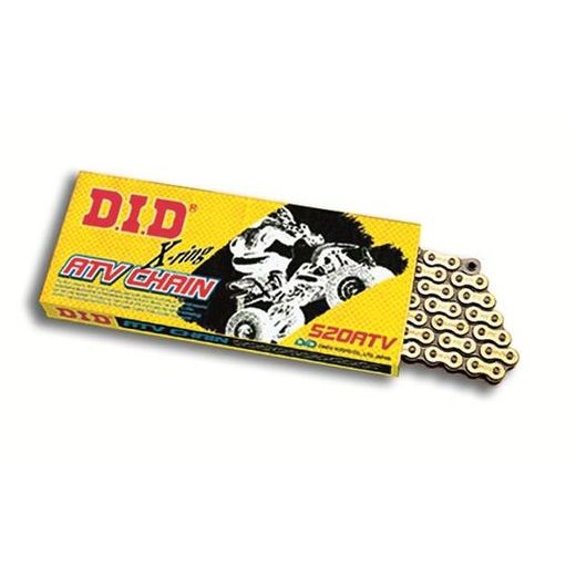 ATV X-KROUŽKOVÝ ŘETĚZ D.I.D CHAIN 520ATV2 98 ČLÁNKŮ ZLATÁ/ČERNÁ