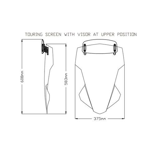 PLEXI ŠTÍT PUIG TOURING WITH VISOR 20435H KOUŘOVÁ