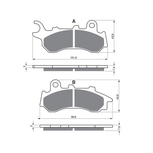BRZDOVÉ DESTIČKY GOLDFREN 396 S3