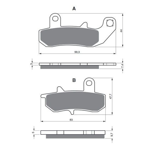 BRZDOVÉ DESTIČKY GOLDFREN 065 AD STREET