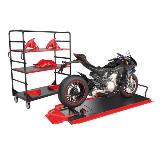 FAIRING TROLLEY WITH 3 SHELVES LV8 EQC3R.PRC.B MODRÁ