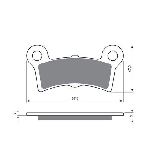 BRZDOVÉ DESTIČKY GOLDFREN 354 S3 (1 SET = 4 PCS)