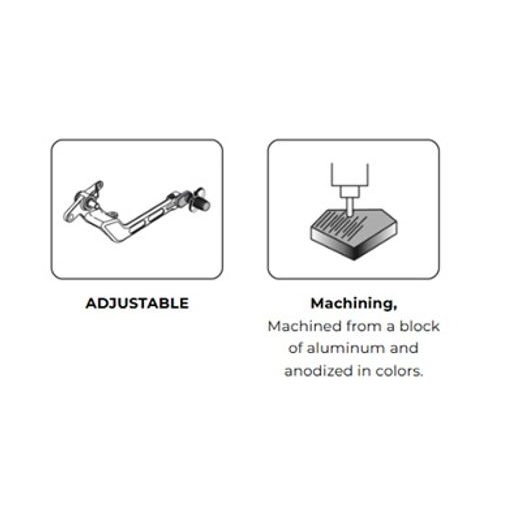 BRAKE FOOT PEDAL PUIG 22395P STŘÍBRNÁ NASTAVITELNÝ