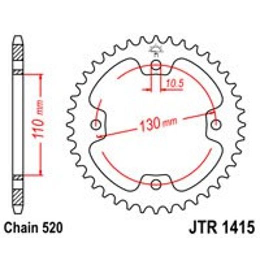 ŘETĚZOVÁ ROZETA JT JTR 1415-36 36 ZUBŮ, 520