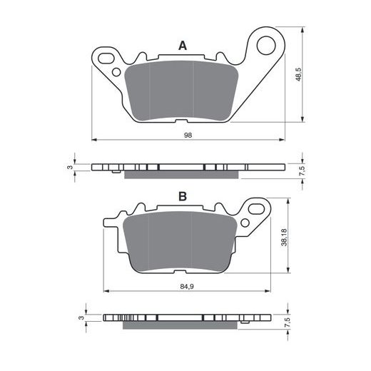 BRZDOVÉ DESTIČKY GOLDFREN 380 AD STREET