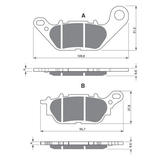 BRZDOVÉ DESTIČKY GOLDFREN 264 S3