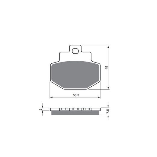 BRZDOVÉ DESTIČKY GOLDFREN 186 AD