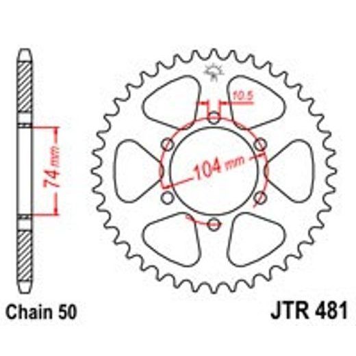 ŘETĚZOVÁ ROZETA JT JTR 481-45 45 ZUBŮ, 530